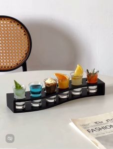 【GOOD DAZE】Tequila Shot Glass Thick Heavy Base set liquor shot glass bar glass whiskey shot glass 酒杯 色酒杯 酒吧杯 gelas kaca SHOTS TRAY Wooden Shots Tray