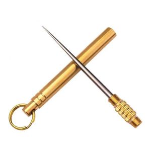 Outdoor EDC Titanium Portable Multi-Purpose Toothpick Bottle Fruit Fork Camping Tube Is More Durable Than Floss