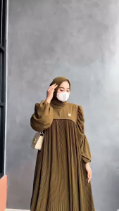 COD GAMIS MAXY SET HIJAB TERBARU DRESS MUSLIM TERBARU DRESS TRENDY KEKINIAN
