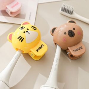 YESPERY ที่หนีบหัวแปรงรูปสัตว์แปรงสีฟันไฟฟ้าแบบพกพากันฝุ่นหัวหมวกอุปกรณ์ในครัวเรือนสำหรับเดินทาง