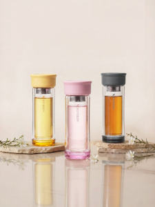 BUYDEEM | Insulated Tea Separating Double Layer Glass Cup