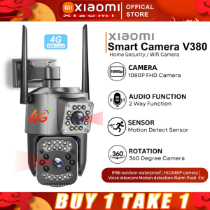 BUY 1 TAKE 1 Xiaomi Dual Lens CCTV Camera 4K 1080P Ultra HD CCTV PTZ Camera Motion Detect 360 Degree Rotation Infrared Night Vision Two-Way Voice Audio Surveillance WiFi Connect 4G ip Security Surveillance Camera