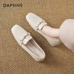 Daphne | Autumn New Style Leather Mid-heel White Loafer