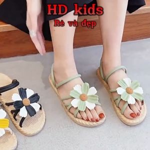 Dép sandal nữ đi biển họa tiết hoa cúc cánh to với đế mềm dẻo ôm chân HDkids111