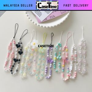 Candy color phone bead chain accessories cutie beautiful hanging holder lanyard