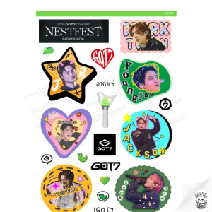 สติ๊กเกอร์ GOT7 Fanart Sticker | ขนาดA6 สีสวย กันน้ำ ไดคัท