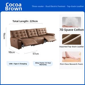 Electric Retro Style New 2026 Leather Sofa