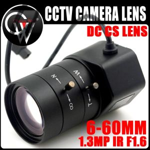 1.3MP 1/3" 6-60mm Lens F1.6 CS Mount DC Auto Iris Varifocal IR CCTV Industrial Lens for HD AHD Box Body Camera