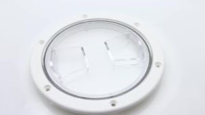 RYSJM | 4-6 Inch Boat Inspection Deck Plate Hatch Marine Round Inspection Hatch Cover Plate Cut Out ABS Plastic Anti-corrosive Boat Deck