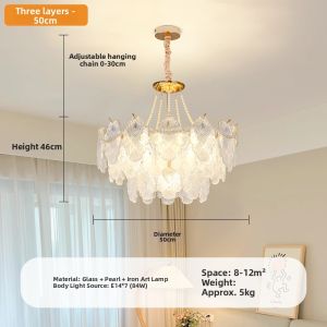 Modern Minimalist Luxury French Palace Glass Chandelier