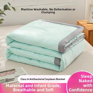 Class a Pure Cotton Soybean Summer Cool Quilt Thin Single Double Person Air Conditioner Quilt Full Cotton Summer Quilt