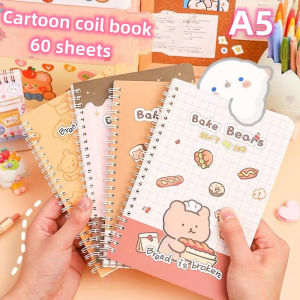 A5 Cartoon Coil Notebook Spiral Landscape aesthetic notepad Student Office school supplies