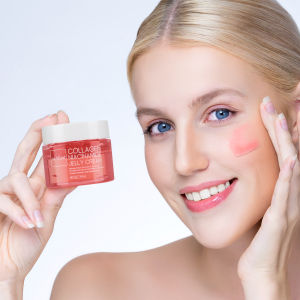 ครีมเจลลี่คอลลาเจน Niacinamide เจลกระชับผิวหนัง24ชั่วโมง Glow Lift ชุ่มชื้นนุ่มชุ่มชื้นสดใสบำรุงเจลลี่ส่วนสำคัญของใบหน้าครีม50กรัม