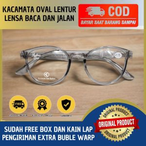 TERLARIS Kacamata Baca Dan Jalan Plus Wanita Optik Asli Oval Otomatis Jauh Dekat