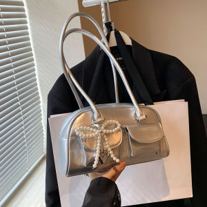 Fashionable Casual Underarm Butterfly Knot Bag Womens Pillow Shoulder Bag Versatile Trendy Single Strap Bag Korean Style