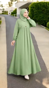 GAMIS WANITA TERBARU / GAMIS RUFFLE DEPAN ( BISA BAYAR DI TEMPAT )