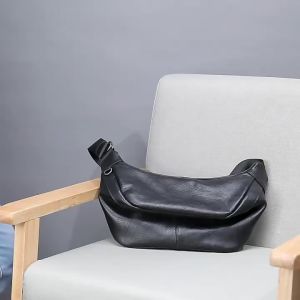 KOTI Mens Genuine Leather Chest Bag – Soft Sling Shoulder Pack for Travel & Daily Use