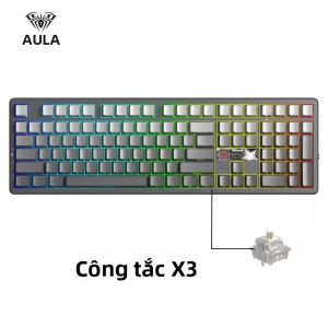 AULA | Bàn Phím Cơ AULA F108 Pro V2 Esports Có Đèn Nền RGB Bố Cục 100% Keycap Hot-swap Ba Chế Độ Kết Nối 108 Phím Dành Cho Chơi Game Trên PC