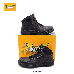 SP96-S66 Black - SPANNER Safety Shoes High Cut Lace up / Kasut kerja lelaki Safety boots men outdoor work boots steel toe boots