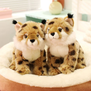 Kawai Lynx Plush Toys Gifts for feline enthusiasts Lifelike Stuffed Animals Simulation Doll Toy Birthday Christmas Gifts For Kid