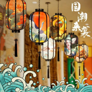 Đèn Lồng Trang Trí Bằng Da Giả Chống Nước và Chống Nắng Ngoài Trời