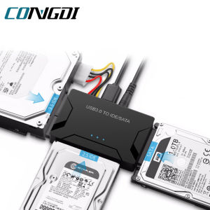 USB 3.0 ไปยัง SATA IDE Hard Disk Adapter สายแปลงสําหรับ 3.5 2.5 นิ้ว HDD/SSD CD DVD ROM CD-RW 3 ใน 1 IDE SATA Adapter