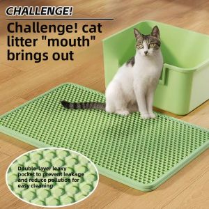 MONLEYTA | Double Layer Anti-Splash Cat Litter Mat Sand Control Cat Pan Leak Proof Pet Floor Mat Extra Large Size Cat Supplies