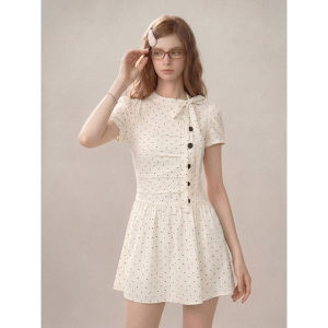 KBVVR | Slim Waist Dotted Bow Summer A-line Mini Dress