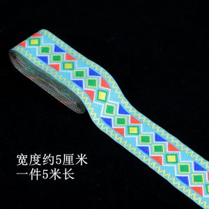 Ruy Băng Viền Thêu Viền Ren Trang Trí Rộng 5cm Ruy Băng Viền Dài Cho Quần Áo Và Đồ Thủ Công DIY Vải Trang Trí