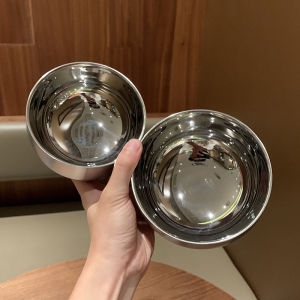 Food Grade 316 Stainless Steel Bowl Childproof Double Layer Anti Drop Soup Bowl for Children Adults Baby Heat Insulation Bowl