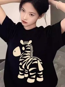 PAZHAOLANG | Plus Size American Street Zebra Print T-Shirts
