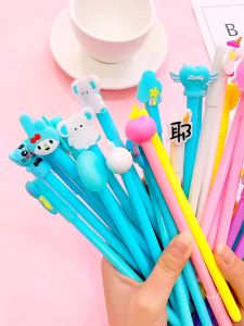 HL0078 Pena Karakter Set Pouch Isi 20 Pcs Tempat Pensil Transparan Zipper Bag