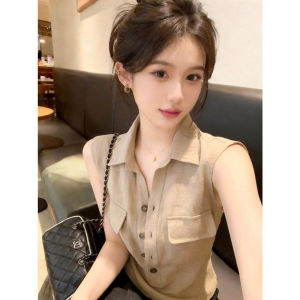 Áo Thun Polo Không Tay Ôm Sát Cho Nữ
