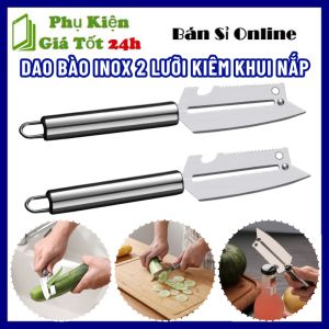 Dụng Cụ Bào Rau Củ Kiêm Khui Nắp Chai Bắng Thép Không Gỉ Tiện Lợi - Dao Bào 2 Lưỡi Đa Năng Chất Liệu Thép Không Gỉ Chuyên Dụng Gọt Vỏ Bào Mỏng Đánh Vảy Cá Mở Nắp Chai Tỉa Hoa Quả - Dao Bào Sợi  Thát Lát Đa Năng