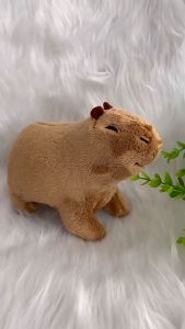 TEQIN【Fast Delivery】Búp bê vải nhung lông capybara 17cm Đồ chơi nhồi bông mềm capybara hoạt hình quà tặng sinh nhật cho trẻ em