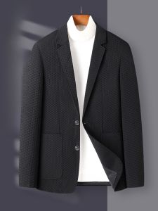 ROMON | Lormen Mens Casual Business Style Single-breasted Jacket Spring Autumn Fashion City Youth Long Sleeve Standard Fit Suit Coat