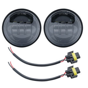 4.5 Inch LED Fog Lights Projector Auxiliary Moto Headlight Motorcycle Passing Fog Light Lamps With DRL For FLHTCU FLSTC FLHRC