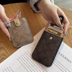 Ultra-Thin Pull-Out Style Card Holder for Women High-End Elegant Magnetic-Field Protection Document Business Card Holder
