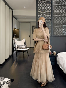 Summer Elegant French Style Pleated Tulle Skirt