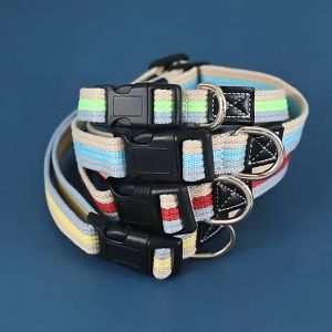 Canvas Strong and Durable Pet  Collar Dog Collar Adjustable  For Small And Large Dogs