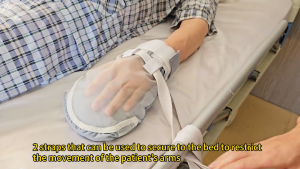 Ehucon Dementia Restraint Gloves - 2 Piece Set Bed Restraints Control Mitts Safety Hand Gloves for Elderly/Dementia Patients Anti Scratch Gloves to Prevent Scratching Harm.