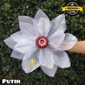 KELOPAK BUNGA/CUP BUNGA + FITINGAN TERMURAH TERLARIS BAHAN KAIN ORGANDI DIAMETER 40 CM