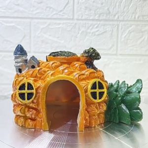 Hiasan Aquarium PINEAPPLE CASTLE - Miniatur Ornament Pajangan Fishtank Diorama Rumah Spongebob Kastil Nanas Aquascape Aqua Scape Akuarium