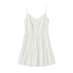 Cantonstory | Đầm A-Line Dây Ren V-Neck Giúp Gọn Người