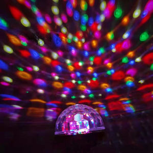 Jmax 6W Rotating Crystal Magic Ball RGB LED Stage Light Bulb E27 Lamp for Disco Party DJ Christmas