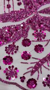 African Sequins Beaded Groom Lace Fabric High Quality French Tulle Lace Fabric Embroidery Nigerian Lace Fabrics Dresses Sewing