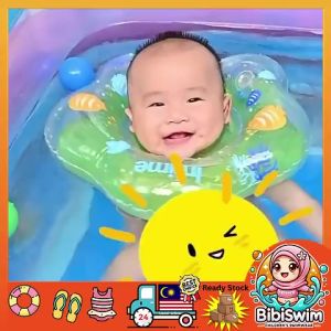 BIBISWIM Pelampung Baby Inflatable Newborn Infant Swimming Float Neck Safety Ring Pelampung Renang Leher Bayi