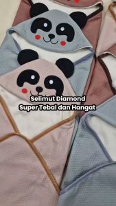 Selimut diamond bayi topi newborn selimut topi bayi baru lahir gift set