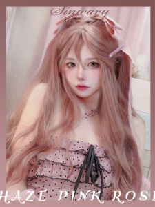 ผมปลอมสีชมพูน้ำยาว ทรงล็อตตาตา ทรงผมยาวหน้า กันแดด กันฝน ป้องกันฝุ่น สีสันสดใส สไตล์การ์ตูนญี่ปุ่น สำหรับผู้หญิง