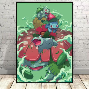 DIY Oil Painting Kit Pokemon Pikachu Art Paint By Numbers Canvas Wall Art Home Gift Frameless